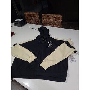 Women's LG Spirit Jersey Black UCF Knights Oversized Cropped Pullover Hoodie B20